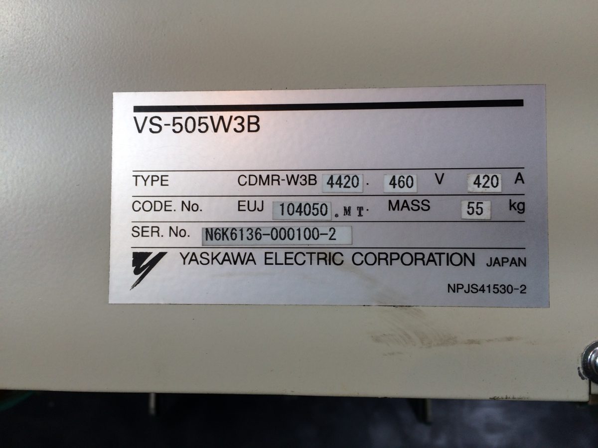 Yaskawa / VS-505W3B Thyristor converter CDMR-W3B4420 画像3