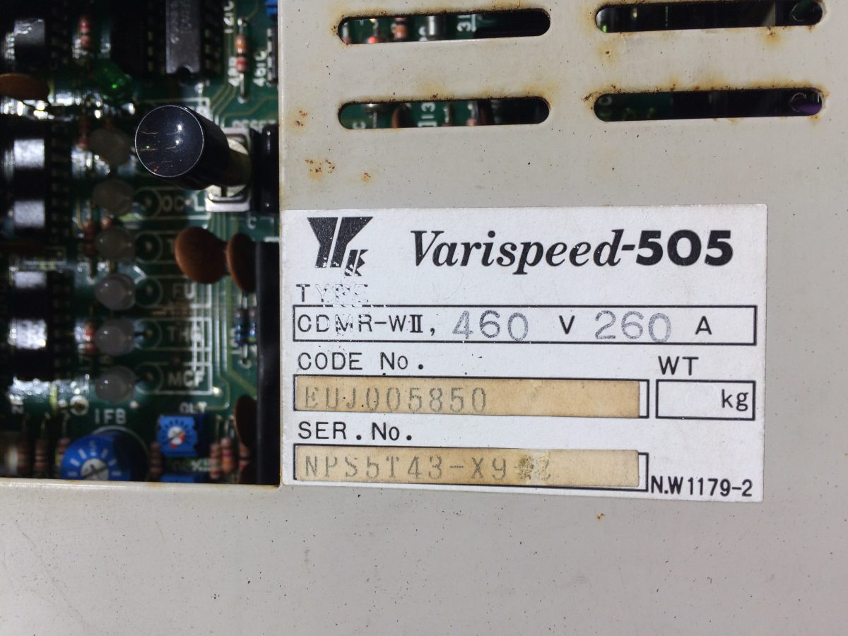 Yaskawa / Varispeed 505 thyristor converter CDMR-WII 画像3