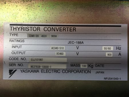 Yaskawa / VS-590 thyristor converter CDMR-D9 460V 900A リスト3