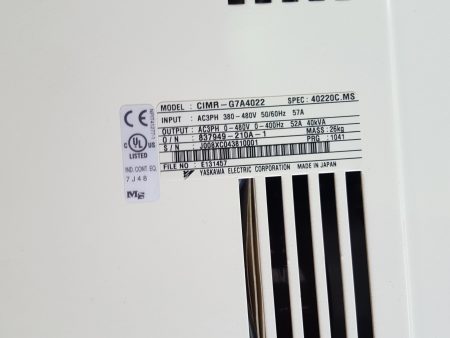 Yaskawa / Varispeed G7 Inverter CIMR-G7A4022  400V 22kW リスト3