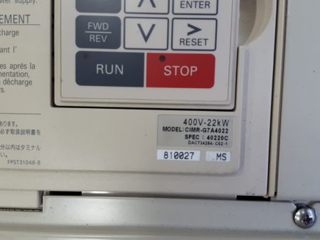 Yaskawa / Varispeed G7 Inverter CIMR-G7A4022 400V 22kW リスト3