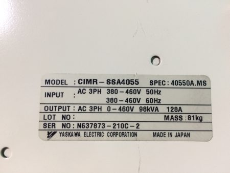 Yaskawa / Varispeed 686SS5 Inverter CIMR-SSA4055 400V 55kW リスト3