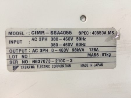 Yaskawa / Varispeed 686SS5 Inverter CIMR-SSA4055 400V 55kW リスト4