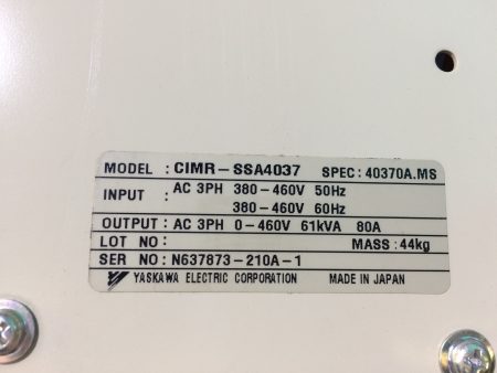 Yaskawa / Varispeed 686SS5 Inverter CIMR-SSA4037 400V 37kW リスト4