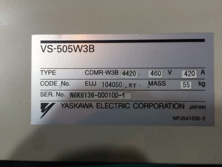 Yaskawa / VS-505W3B Thyristor converter CDMR-W3B4420 460V 420A リスト4