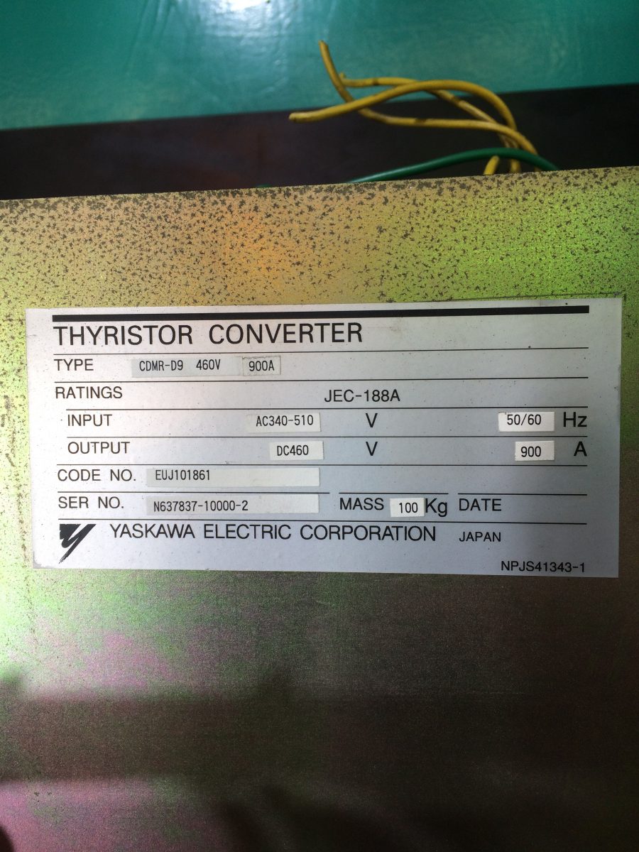 Yaskawa / VS-590 Thyristor converter CDMR-D9  460V 900A 画像2