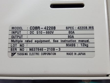 Yaskawa / DB unit CDBR-4220B 400V Class for 220kW リスト3